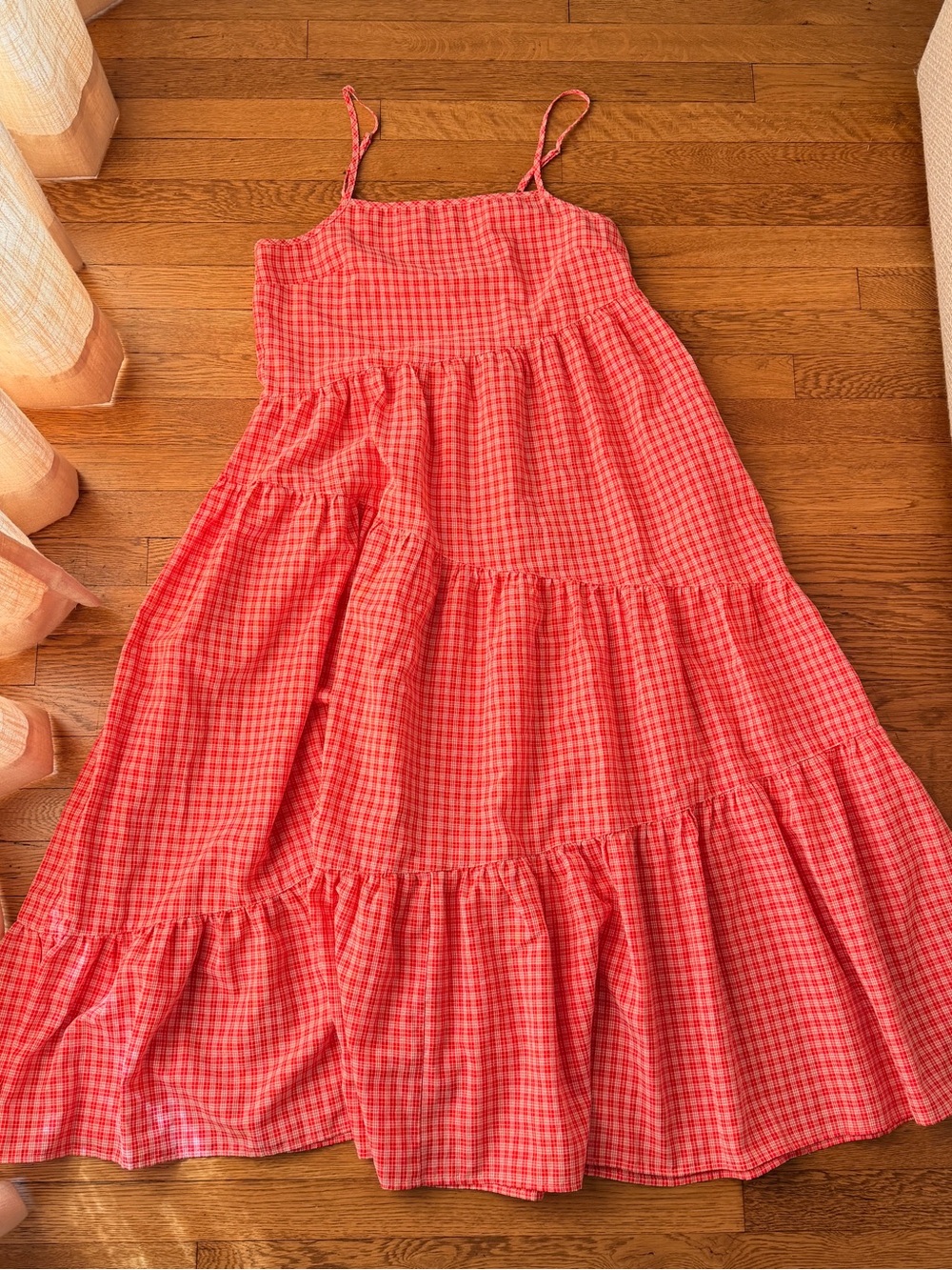 THINGS BETWEEN Gingham maxi dress